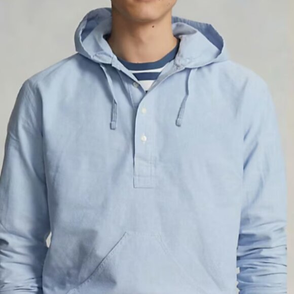 Polo Ralph Lauren Oxford Hooded Popover Shirt - Picture 3 of 10